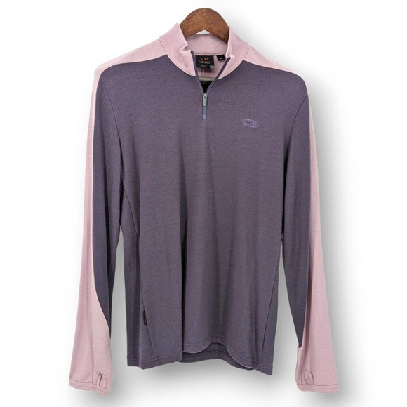 Icebreaker Sweaters - Icebreaker Merino 320 Half Zip Pullover Women's Size Large Mauve Plum